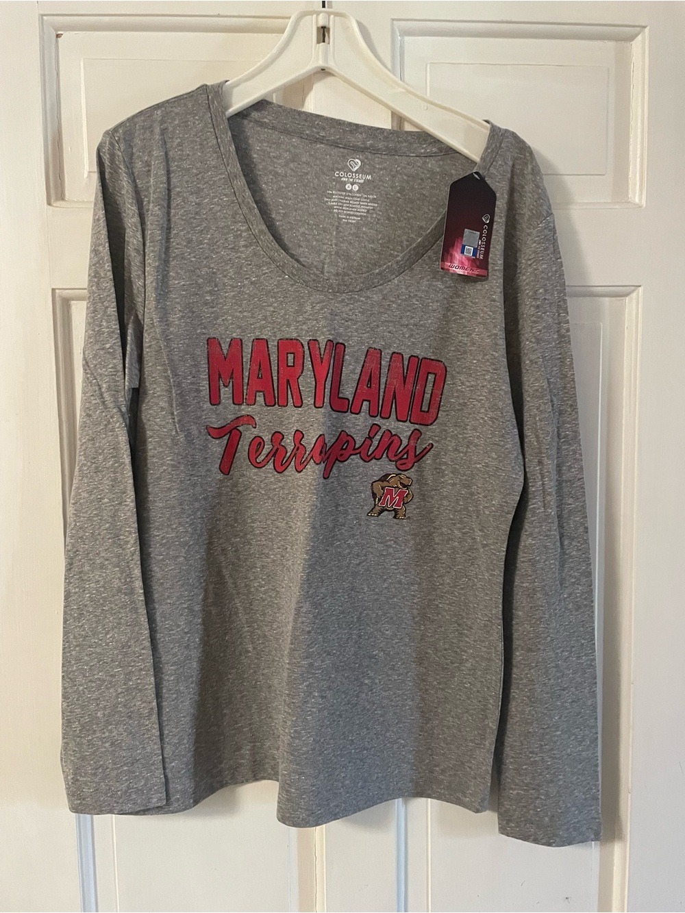 Colosseum Maryland Terrapins NEW Gray Long Sleeve Tee XL